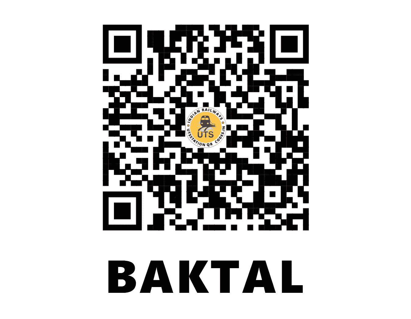 UTS QR Code for BAKTAL - BKTL (WR - MADHYA PRADESH)